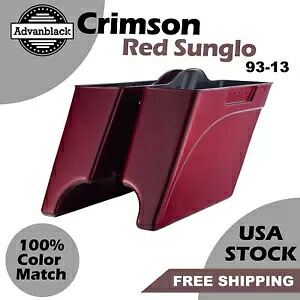 クリムゾンレッド Sunglo ハーレーツーリング 93-13 用拡張ストレッチサドルバッグボトム Crimson Red Sunglo Extended Stretched Saddlebag Bottom For Harley Touring 93-13 【並行輸入品】｜カスタムパーツ WORLD倉庫