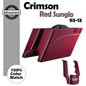 クリムゾンレッド Sunglo 4.5 インチ拡張サドルバッグリアフェンダーハーレー 1993-2013 用 Crimson Red Sunglo 4.5" Extended Saddlebags Rear Fender For Harley 1993-2013 【並行輸入品】|カスタムパーツ WORLD倉庫