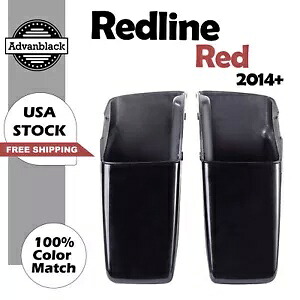 Redline レッド標準非伸縮性サドルバッグはハーレー ストリート ロード グライド 2014+ に適合 Redline Red Standard Non-Stretched Saddlebag Fits Harley Street Road Glide 2014+ 【並行輸入品】|カスタムパーツ WORLD倉庫