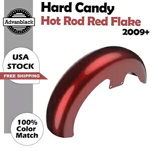 ハード キャンディ ホットロッド レッド フレーク 19 インチ リビール ラッパー ハガー フロントフェンダー ハーレーに適合 Hard Candy Hot Rod Red Flake 19" Reveal Wrapper Hugger Front Fender Fits Harley 【並行輸入品】|カスタムパーツ WORLD倉庫