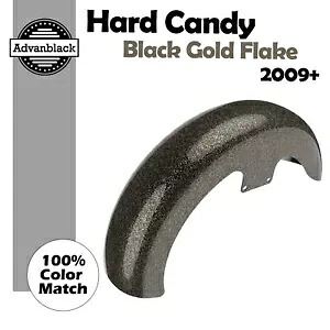 ハード キャンディ ブラック ゴールド フレーク 19 インチ リビール ラッパー ハガー フロントフェンダー ハーレーに適合 Hard Candy Black Gold Flake 19" Reveal Wrapper Hugger Front Fender Fits Harley 【並行輸入品】｜カスタムパーツ WORLD倉庫