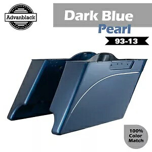 ダークブルー パール ストレッチ サドルバッグ ボトムス 1993-13 ハーレー ストリート ロード グライドに適合 Dark Blue Pearl Stretch Saddlebags Bottoms Fit 1993-13 Harley Street Road Glide 【並行輸入品】|カスタムパーツ WORLD倉庫