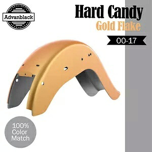 ハードキャンディゴールドフレークチョロビクラチカーノスタイルリアフェンダーハーレーソフテイル用 HARD CANDY GOLD FLAKE Cholo Vicla Chicano Style Rear Fender For Harley Softail 【並行輸入品】