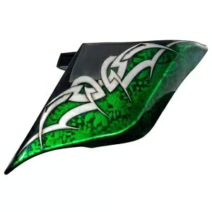 ビビッドブラックエアブラシストレッチ拡張サイドカバー 14+ ハーレーストリートロード用 Vivid Black Airbrush Stretched Extended Side Cover For 14+ Harley Street Road 【並行輸入品】｜カスタムパーツ WORLD倉庫