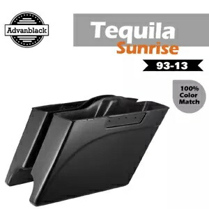 Advanblack テキーラ サンライズ ストレッチ サドルバッグ ボトム ハーレー ツーリング 93-13用 Advanblack Tequila Sunrise Stretched Saddlebags Bottoms For Harley Touring 93-13 【並行輸入品】