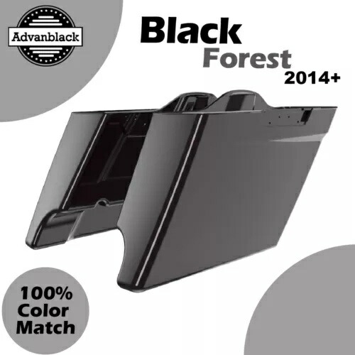 14 年以上のハーレー ストリート ロード グライドに適合 Advanblack BLACK FOREST ストレッチ サドルバッグ Fits 14+ Harley Street Road Glide Advanblack BLACK FOREST Stretched Saddlebag 【並行輸入品】