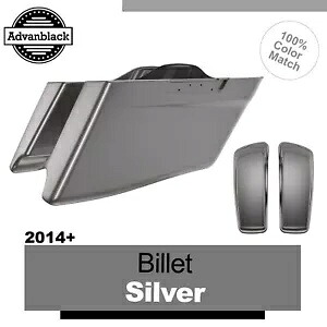 ビレットシルバー CVO テーパー拡張ストレッチサドルバッグ ハーレー 14+ 用 Billet Silver CVO Tapered Extended Stretched Saddlebag For Harley 14+ 【並行輸入品】
