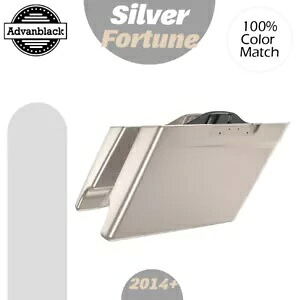 Advanblack シルバー フォーチュン 拡張サドルバッグ ボトム 2014+ ハーレー ツーリング用 Advanblack Silver Fortune Extended Saddlebag Bottoms For 2014+ Harley Touring 【並行輸入品】