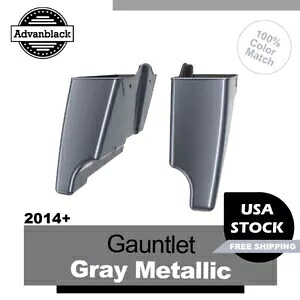 ガントレット グレー メタリック ストレッチ 拡張サドルバッグ ボトム 2014+ ハーレー用 Gauntlet Gray Metallic Stretched Extended Saddlebag Bottom For 2014+ Harley 【並行輸入品】