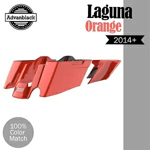 ハーレー 2014+ CVO テーパードストレッチ拡張サドルバッグに適合ラグナオレンジ Fits Harley 2014+ CVO Tapered Stretched Extended Saddlebags LAGUNA ORANGE 【並行輸入品】