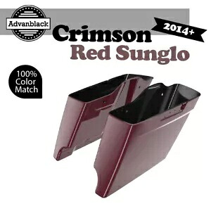 Harley Street Road Glide Advanblack CRIMSON RED SUNGLO ストレッチサドルバッグに適合 Fits Harley Street Road Glide Advanblack CRIMSON RED SUNGLO Stretched Saddlebag 【並行輸入品】