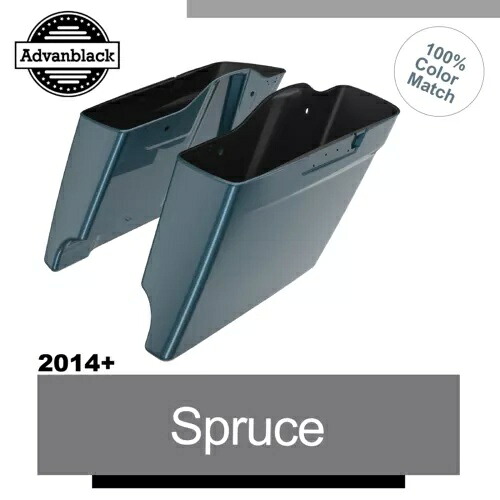 14 年以上のハーレー ストリート ロード グライド Advanblack SPRUCE ストレッチ サドルバッグに適合 Fits 14+ Harley Street Road Glide Advanblack SPRUCE Stretched Saddlebag 【並行輸入品】｜カスタムパーツ WORLD倉庫