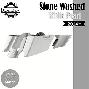 ハーレー CVO テーパード ストレッチ エクステンド サドルバッグに適合 ストーンウォッシュ ホワイト パール Fits Harley CVO Tapered Stretched Extended Saddlebags STONE WASHED WHITE PEARL 【並行輸入品】