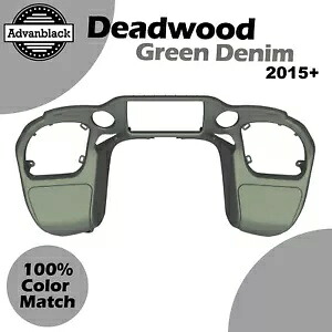 Advanblack デッドウッド グリーン デニム インナーフェアリング ハーレー ツーリング ロード グライド 15+ に適合 Advanblack Deadwood Green Denim Inner Fairing Fits Harley Touring Road Glide 15+ 【並行輸入品】