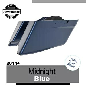 ミッドナイトブルー CVO テーパード拡張ストレッチサドルバッグ ハーレーツーリング 14+ Midnight Blue CVO Tapered Extended Stretched Saddlebag For Harley Touring 14+ 【並行輸入品】