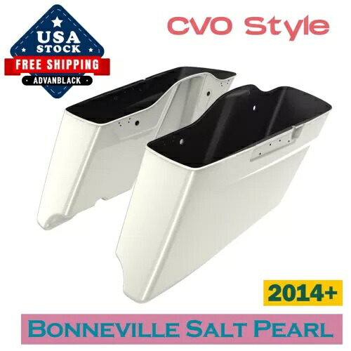 ボンネビル ソルト パール CVO テーパード エクステンデッド ストレッチ サドルバッグ ハーレー 14+用 Bonneville Salt Pearl CVO Tapered Extended Stretched Saddlebag For Harley 14+ 【並行輸入品】