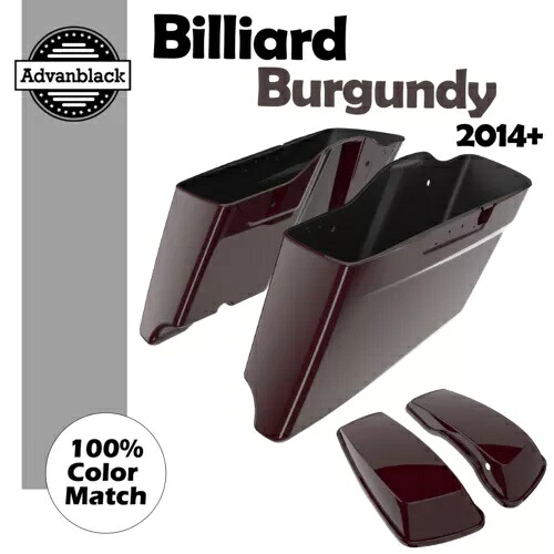 ビリヤード バーガンディ CVO テーパード エクステンデッド ストレッチ サドルバッグ ハーレー 14+用 Billiard Burgundy CVO Tapered Extended Stretched Saddlebag For Harley 14+ 【並行輸入品】