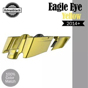 ハーレー 2014+ CVO テーパードストレッチ拡張サドルバッグに適合 EAGLE EYE YELLOW Fits Harley 2014+ CVO Tapered Stretched Extended Saddlebags EAGLE EYE YELLOW 【並行輸入品】