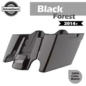 Black Forest ストレッチサドルバッグ 拡張バッグ リアフェンダー 14+ ハーレー用 Black Forest Stretched Saddlebags Extended Bag Rear Fender For 14+ Harley 【並行輸入品】