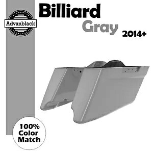 ビリヤード グレー CVO テーパード エクステンデッド ストレッチ サドルバッグ 14 歳以上のハーレー ツーリングに適合 Billiard Gray CVO Tapered Extended Stretched Saddlebags Fits 14+ Harley Touring 【並行輸入品】