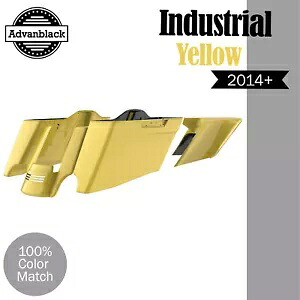 ハーレー 2014+ CVO テーパードストレッチ拡張サドルバッグに適合 インダストリアルイエロー Fits Harley 2014+ CVO Tapered Stretched Extended Saddlebags INDUSTRIAL YELLOW 【並行輸入品】