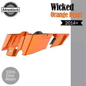 ハーレー 2014+ CVO テーパードストレッチ拡張サドルバッグに適合 WICKED ORANGE PEARL Fits Harley 2014+ CVO Tapered Stretched Extended Saddlebags WICKED ORANGE PEARL 【並行輸入品】