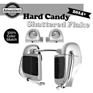 Advanblack ハード キャンディ シャッタード フレーク 下部ベント付きフェアリング 2014 年以降のハーレーに適合 Advanblack Hard Candy Shattered Flake Lower Vented Fairings Fits 2014+ Harley 【並行輸入品】