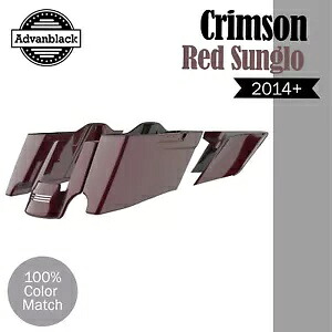ハーレー 2014+ CVO テーパードストレッチ拡張サドルバッグに適合 CRIMSON RED SUNGLO Fits Harley 2014+ CVO Tapered Stretched Extended Saddlebags CRIMSON RED SUNGLO 【並行輸入品】