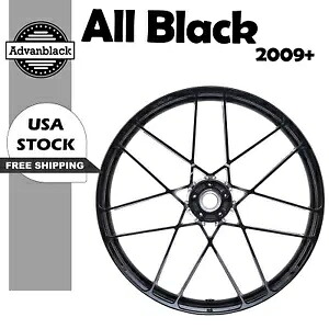 ブレザー 21 インチ オールブラック CNC コントラスト フロント ホイール 2009 年以降のハレー ツーリングに適合 Blazer 21 inch All Black CNC Contrast Front Wheels Fits 2009+ Halrey Touring 【並行輸入品】