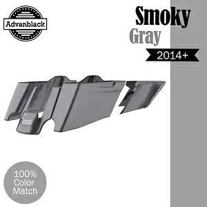 ハーレー 2014+ CVO テーパードストレッチ拡張サドルバッグに適合 スモーキーグレー Fits Harley 2014+ CVO Tapered Stretched Extended Saddlebags SMOKY GRAY 【並行輸入品】