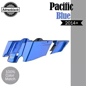 ハーレー 2014+ CVO テーパード ストレッチ拡張サドルバッグ パシフィック ブルーに適合 Fits Harley 2014+ CVO Tapered Stretched Extended Saddlebags PACIFIC BLUE 【並行輸入品】