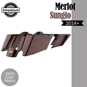 ハーレー 2014+ CVO テーパードストレッチ拡張サドルバッグに適合 MERLOT SUNGLO Fits Harley 2014+ CVO Tapered Stretched Extended Saddlebags MERLOT SUNGLO 【並行輸入品】