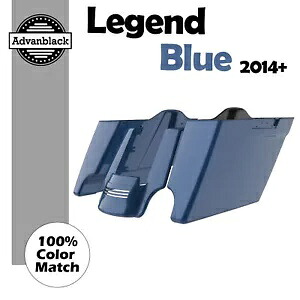 レジェンドブルー ストレッチサドルバッグ 拡張バッグ リアフェンダー 14+ ハーレーツーリング用 Legend Blue Stretched Saddlebags Extended Bag Rear Fender For 14+ Harley Touring 【並行輸入品】