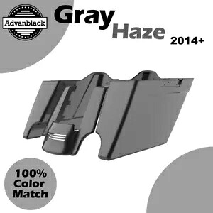 グレーヘイズ ストレッチサドルバッグ 拡張バッグ リアフェンダー ハーレーツーリング 14+ に適合 Gray Haze Stretched Saddlebags Extended Bag Rear Fender Fits Harley Touring 14+ 【並行輸入品】