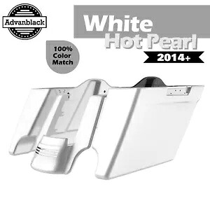 ホワイトホットパール ストレッチサドルバッグ 拡張バッグ リアフェンダー 2014+ ハーレーに適合 White Hot Pearl Stretched Saddlebags Extended Bag Rear Fender Fits 2014+ Harley 【並行輸入品】