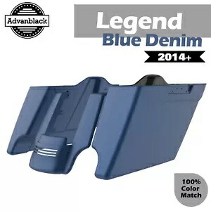 デュアルカット レジェンド ブルー 4.5インチ ストレッチ拡張サドルバッグ ハーレー 18-19 ツーリング用 Dual Cut Legend Blue 4.5\