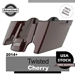 ツイストチェリー ストレッチサドルバッグ 拡張バッグ リアフェンダー 14+ ハーレー用 Twisted Cherry Stretched Saddlebags Extended Bag Rear Fender For 14+ Harley 【並行輸入品】