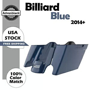 ビリヤード ブルー ストレッチ サドルバッグ バッグ リア フェンダー エクステンション 14+ ハーレー用 Billiard Blue Stretched Saddlebags Bags Rear Fender Extension For 14+ Harley 【並行輸入品】
