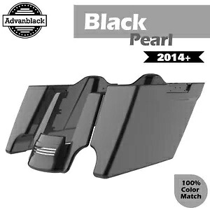 ブラックパール ストレッチサドルバッグ 拡張バッグ リアフェンダー 2014+ ハーレー用 Black Pearl Stretched Saddlebags Extended Bag Rear Fender For 2014+ Harley 【並行輸入品】