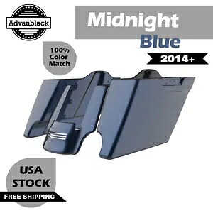 ミッドナイトブルー ストレッチサドルバッグ 拡張バッグ リアフェンダー 14+ ハーレー用 Midnight Blue Stretched Saddlebags Extended Bag Rear Fender For 14+ Harley 【並行輸入品】｜カスタムパーツ WORLD倉庫