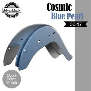 コスミックブルーパール チョロビクラ チカーノスタイル リアフェンダー ハーレーソフテイル 00-17用 COSMIC BLUE PEARL Cholo Vicla Chicano Style Rear Fender For Harley Softail 00-17 【並行輸入品】