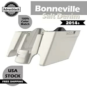 Bonneville Salt デニム ストレッチ拡張サドルバッグ リアフェンダー 14+ ハーレー用 Bonneville Salt Denim Stretched Extended Saddlebags Rear Fender For 14+ Harley 【並行輸入品】