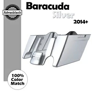 バラクーダ シルバー ストレッチ サドルバッグ 拡張バッグ リアフェンダー 14+ ハーレー用 Barracuda Silver Stretched Saddlebags Extended Bag Rear Fender For 14+ Harley 【並行輸入品】｜カスタムパーツ WORLD倉庫
