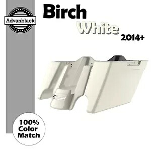 バーチホワイト ストレッチサドルバッグ 拡張バッグ リアフェンダー 2014+ ハーレーに適合 Birch White Stretched Saddlebags Extended Bag Rear Fender Fits 2014+ Harley 【並行輸入品】