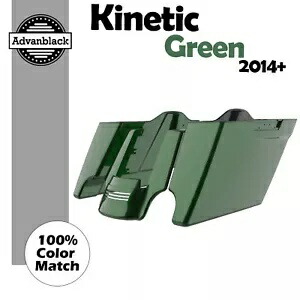 キネティックグリーン ストレッチサドルバッグ 拡張バッグ リアフェンダー 2014年以降のハーレーに適合 Kinetic Green Stretched Saddlebags Extended Bag Rear Fender Fits 2014+ Harley 【並行輸入品】