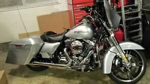 ブリリアントシルバー ストレッチ サドルバッグ ピンストライプ 14+ ハーレー ストリート ロード グライド用 Brilliant Silver Stretch Saddlebag Pinstripe For 14+ Harley Street Road Glide 【並行輸入品】