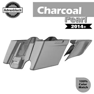 2-1 チャコール パール ストレッチ エクステンド サドルバッグ 14+ ハーレー FLHR FLHXS FLTRX 用 2-1 Charcoal Pearl Stretched Extend Saddlebags For 14+ Harley FLHR FLHXS FLTRX 【並行輸入品】