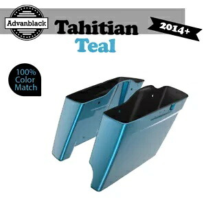 2 in 1 タヒチアン ティール 14 歳以上用 ハーレー ツーリング 拡張バッグ ストレッチ サドルバッグ 2 into 1 TAHITIAN TEAL For 14+ Harley Touring Extended Bag Stretched Saddlebag 【並行輸入品】