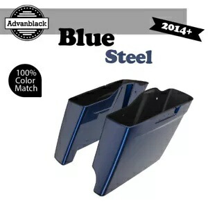 2 in 1 ブルースチール 14 歳以上用 ハーレーツーリング拡張バッグ ストレッチサドルバッグ 2 into 1 BLUE STEEL For 14+ Harley Touring Extended Bag Stretched Saddlebag 【並行輸入品】