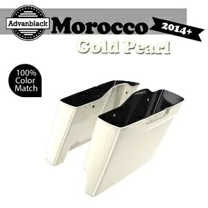 2-1 モロッコ ゴールド パール 14+ ハーレー ツーリング用 拡張バッグ ストレッチ サドルバッグ 2-1 MOROCCO GOLD PEARL For 14+ Harley Touring Extended Bag Stretched Saddlebag 【並行輸入品】